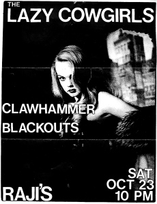 The Lazy Cowgirls, Clawhammer, and Blackouts at Raji's, 1993